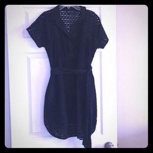 Summer mid season dress. Navy Blue.